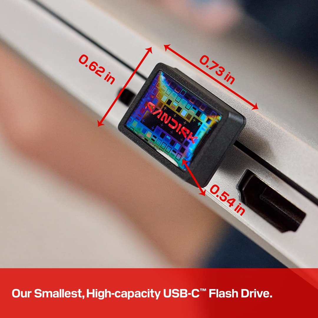 SANDISK Extreme Fit USB-C Flash Drive - Black - Image 7