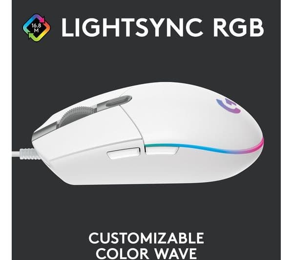 Logitech G203 Lightsync Mouse White - Image 5