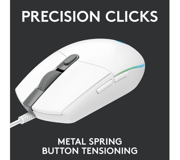 Logitech G203 Lightsync Mouse White - Image 8