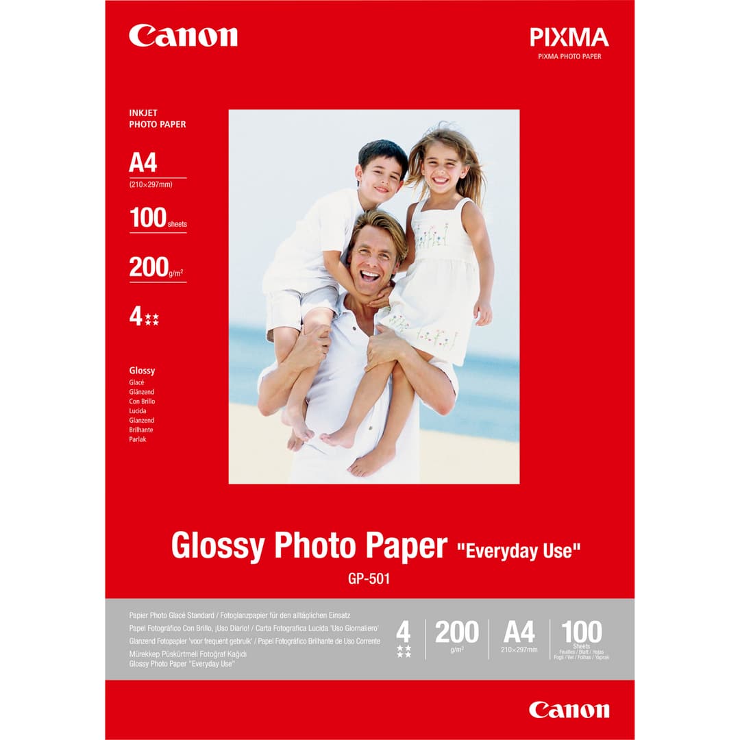 Canon GP-501 Glossy Photo Paper A4 - 100 Sheets - Image 1