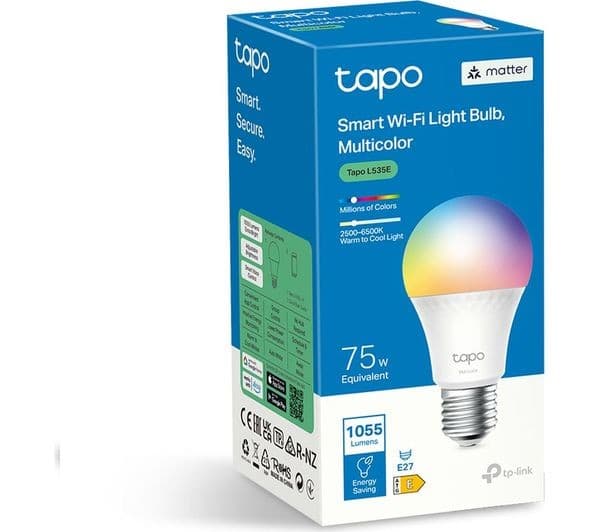 TP-LINK Tapo L535E Smart WiFi Light Bulb - Multicolour, E27, A60 - Image 2