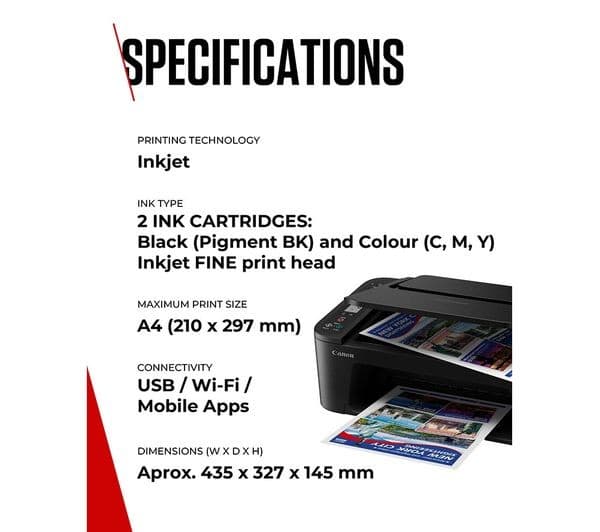 CANON PIXMA TS3750i A4 All-in-One Wireless Colour Inkjet Printer - Black (6671C008) - Image 9