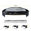 Fellowes Computer Monitor Stand with 3 Height Adjustments - Smart Suites Monitor Riser Plus with Storage Area - Ergonomic Adjustable Monitor Stand for Computers - Max Weight 10KG/Max Size 21" - Black thumbnail 4