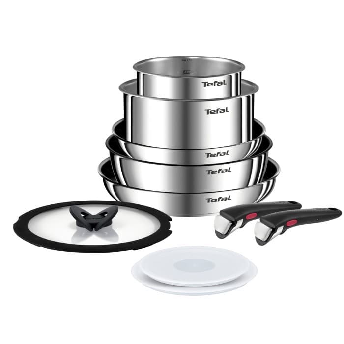 Tefal Ingenio Emotion L897SA74 10 Piece Stainless Steel Cookware Set