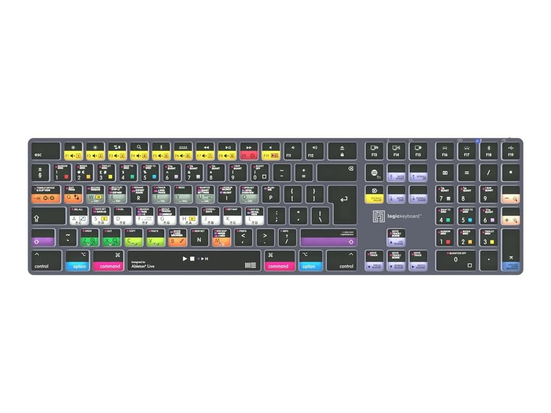Logic Keyboards Ableton Live TITAN Keyboard Titanium Grey - Image 1