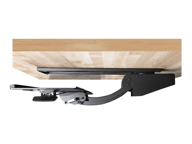 StarTech.com Under Desk Keyboard Tray, Full Motion & Height Adjustable Keyboard and Mouse Tray, 10" x 26" Platform, Ergonomic Sliding Computer Keyboard Holder with Mouse Pad & Wrist Rest - Desk Mount Keyboard Tray - keyboard/mouse tray - Image 3