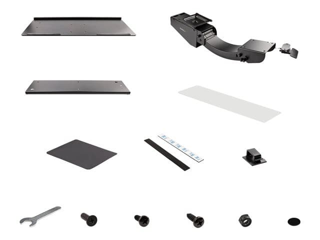 StarTech.com Under Desk Keyboard Tray, Full Motion & Height Adjustable Keyboard and Mouse Tray, 10" x 26" Platform, Ergonomic Sliding Computer Keyboard Holder with Mouse Pad & Wrist Rest - Desk Mount Keyboard Tray - keyboard/mouse tray - Image 6