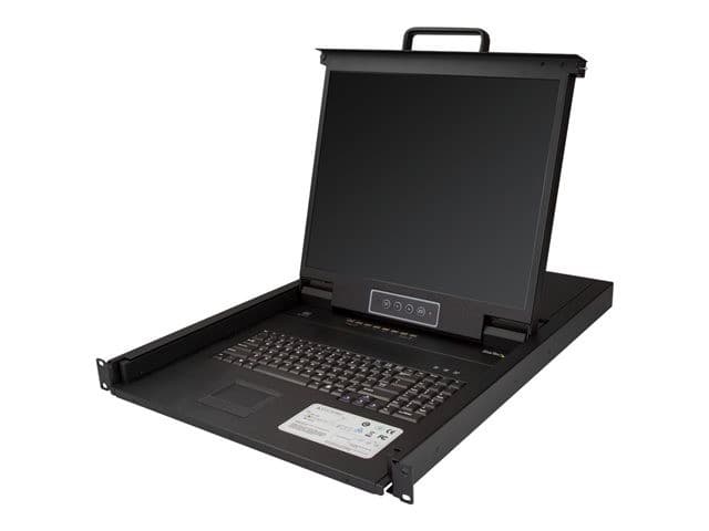 StarTech.com 8 Port Rackmount KVM Console with 6ft Cables, Integrated KVM Switch with 19" LCD Monitor, Fully Featured 1U LCD KVM Drawer- OSD KVM, Durable 50,000 MTBF, USB + VGA Support - 19in. LCD KVM Console (RKCONS1908K) - KVM console - 19" - Image 1