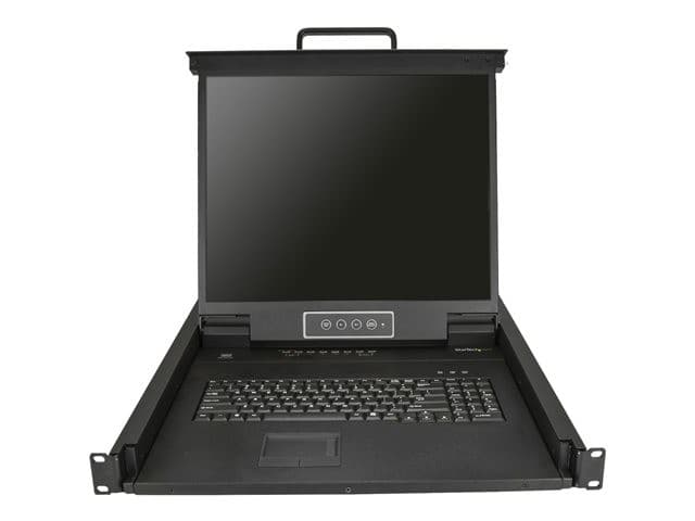 StarTech.com 8 Port Rackmount KVM Console with 6ft Cables, Integrated KVM Switch with 19" LCD Monitor, Fully Featured 1U LCD KVM Drawer- OSD KVM, Durable 50,000 MTBF, USB + VGA Support - 19in. LCD KVM Console (RKCONS1908K) - KVM console - 19" - Image 2