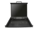 StarTech.com 8 Port Rackmount KVM Console with 6ft Cables, Integrated KVM Switch with 19" LCD Monitor, Fully Featured 1U LCD KVM Drawer- OSD KVM, Durable 50,000 MTBF, USB + VGA Support - 19in. LCD KVM Console (RKCONS1908K) - KVM console - 19" thumbnail 2