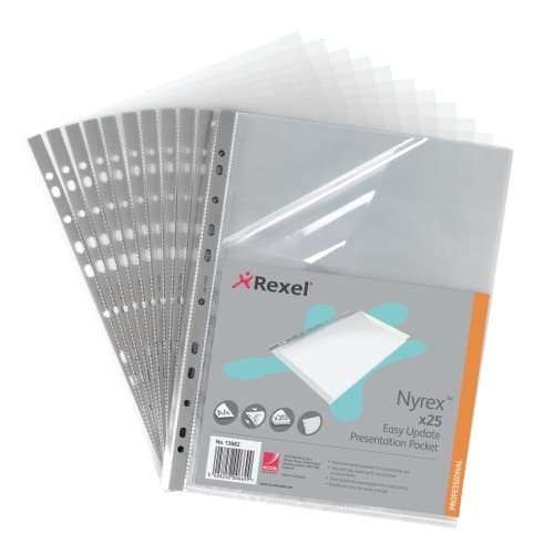 Rexel Nyrex™ Reinforced Top & Side Opening Pockets (25) - Image 1
