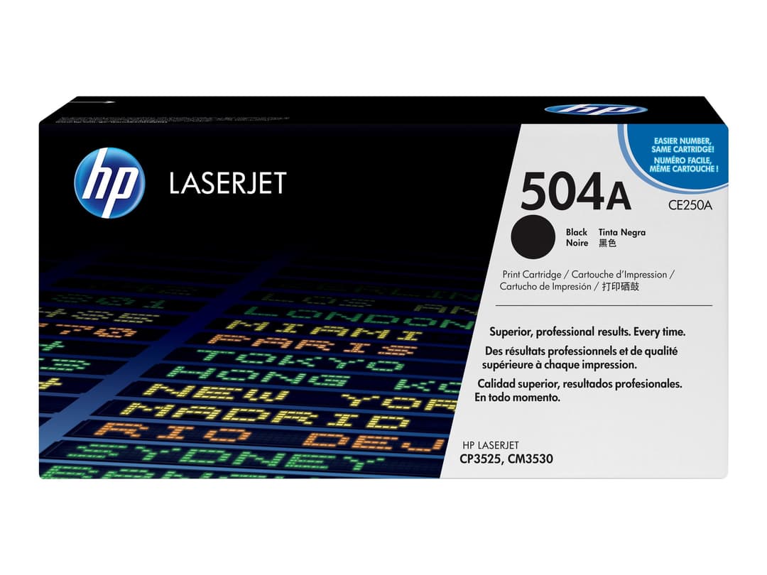 HP 504A CE250A Original HP LaserJet Toner Cartridge - Black - Image 1