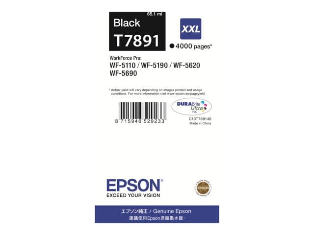 Epson T7891 - XXL size - black - original - print cartridge - Image 1