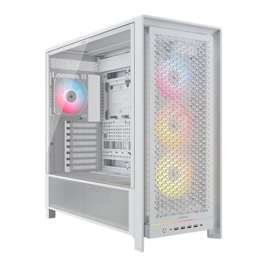 Corsair FRAME 5000D RS ARGB Tempered Glass Mid Tower Gaming PC Case - White - Image 1