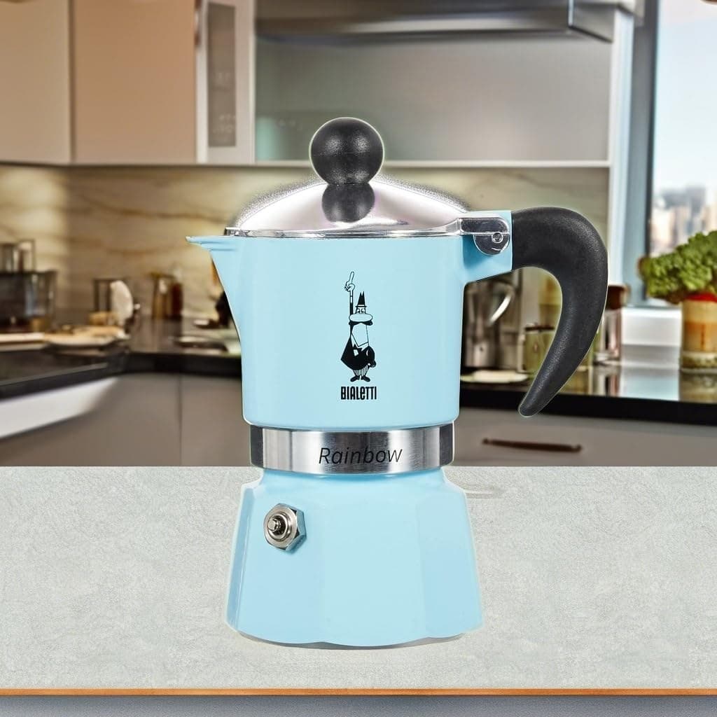 Bialetti Rainbow 5041 Stovetop Coffee Maker - Light Blue - Image 5
