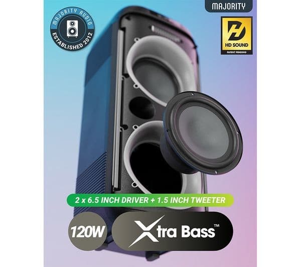 MAJORITY Pulse 2 Portable Bluetooth Megasound Party Speaker - Black - Image 2