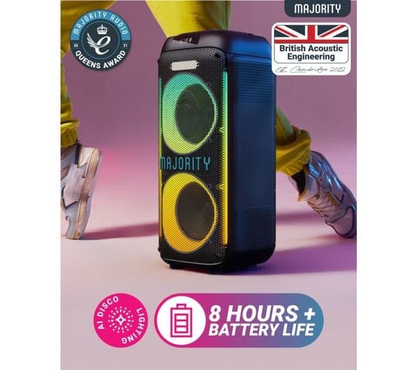 MAJORITY Pulse 2 Portable Bluetooth Megasound Party Speaker - Black - Image 10