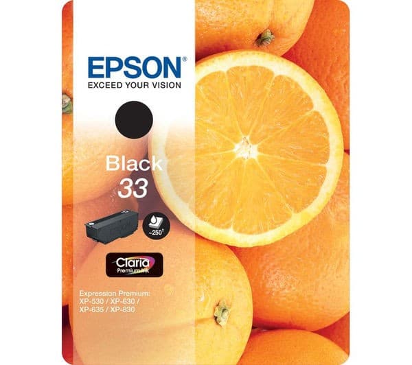 EPSON No. 33 Oranges Black Ink Cartridge - Image 1