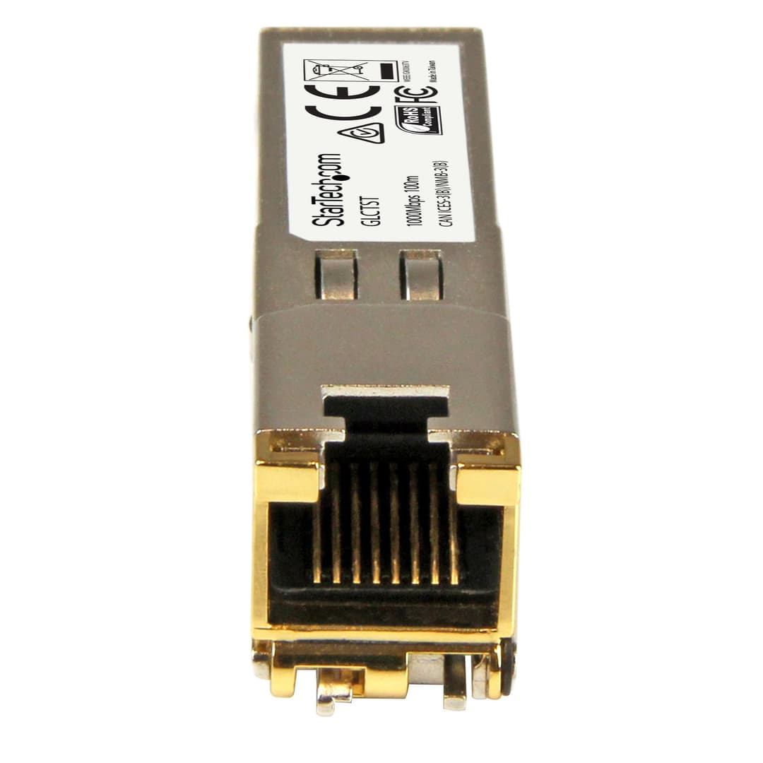 StarTech.com Cisco GLC-T Compatible SFP Transceiver Module - 1000BASE-T~Cisco GLC-T Compatible SFP Module - 1000BASE-T - SFP to RJ45 Cat6/Cat5e - 1GE Gigabit Ethernet SFP - RJ-45 100m - Cisco Firepower, ASR920, IE2000 - Image 3