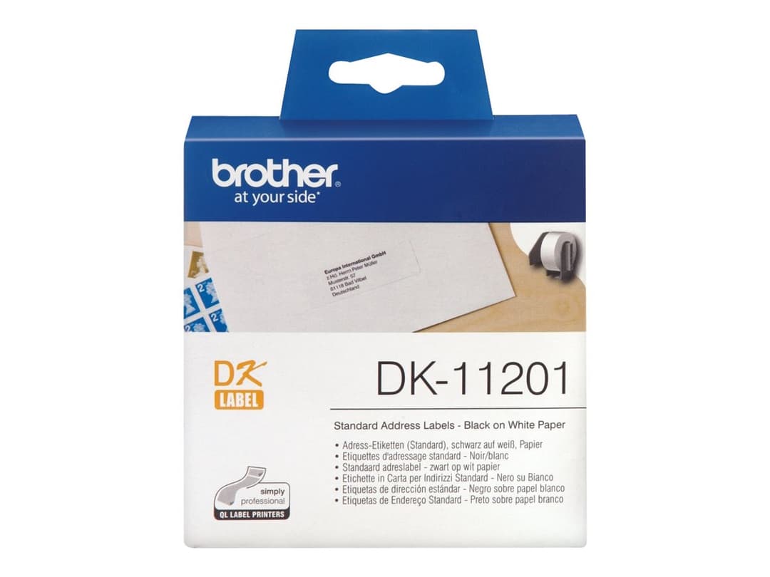 Brother DK-11201 - address labels - 400 label(s) - 29 x 90 mm - Image 1