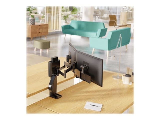 Ergotron TRACE mounting kit - Constant Force Technology - for 2 LCD displays - matte black - Image 6