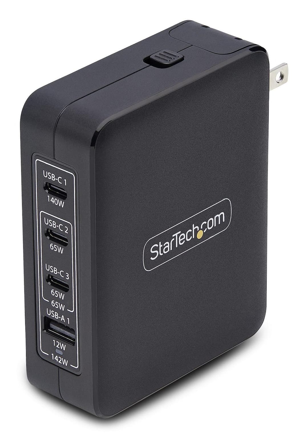 StarTech.com 140W USB-C Wall Charger, 3x USB-C/1x USB-A, PD 3.1 International GaN Power Adapter for MacBook/Dell XPS/Inspiron - Image 1