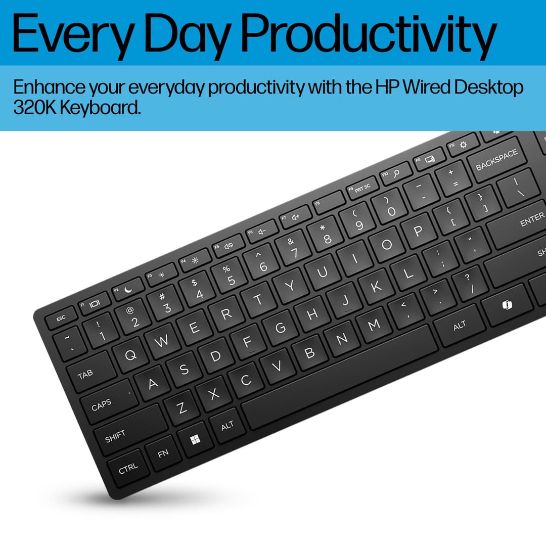 HP Wired Desktop 320K Keyboard - Image 3
