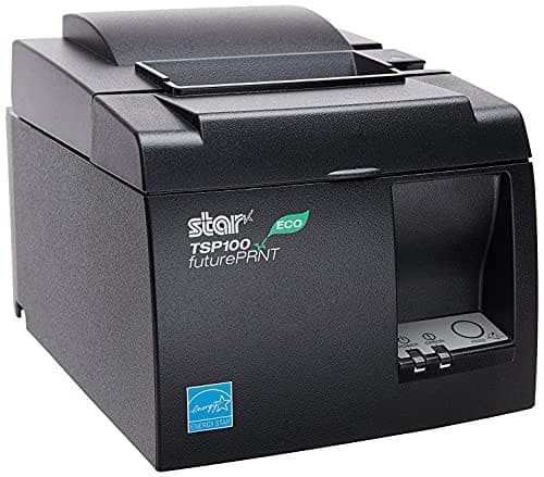 Star TSP143IIU+ Thermal Label Printer, USB, Ethernet, Bluetooth, Black