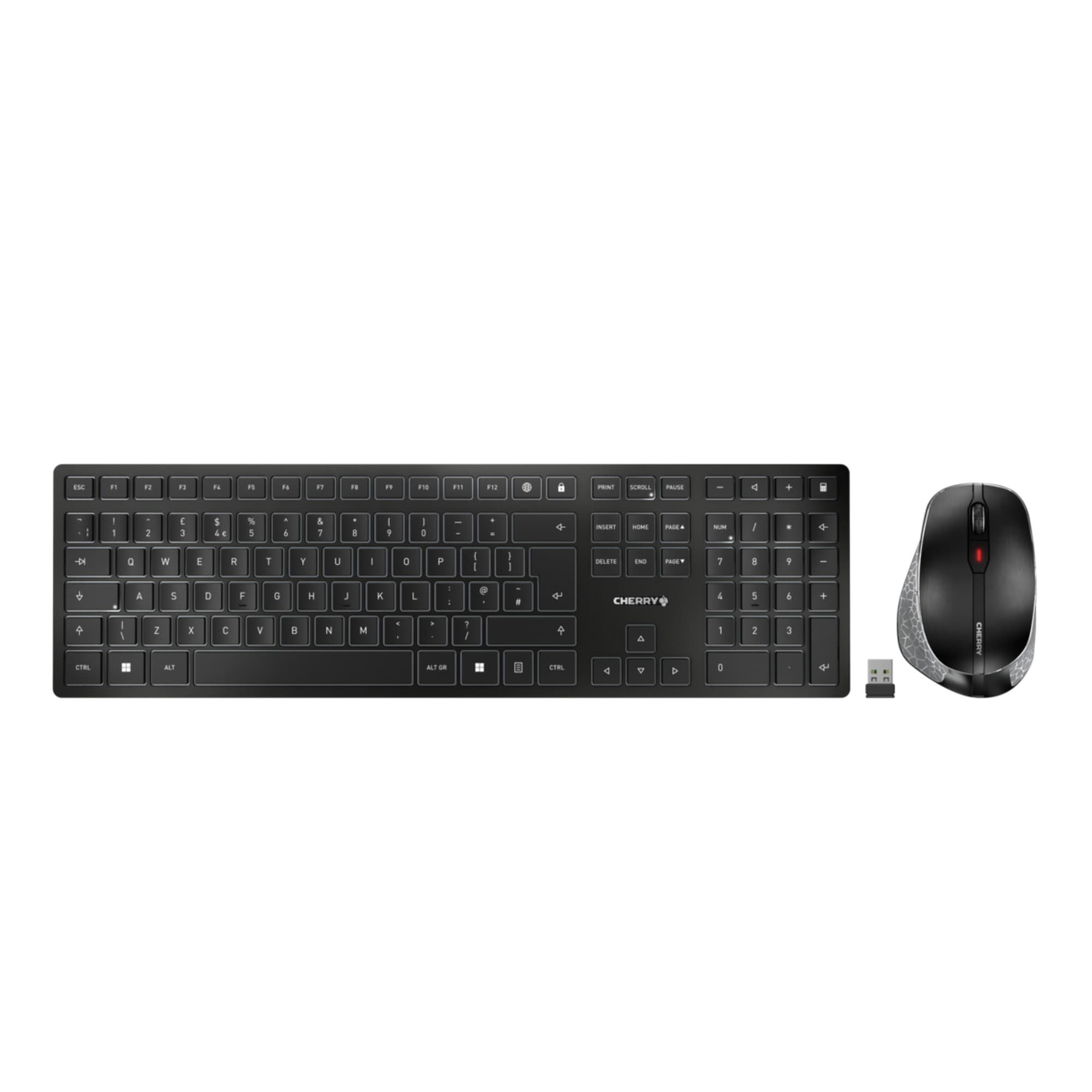 Cherry DW 9500 Slim 3000 DPI Wireless Keyboard & Mouse Set - Black