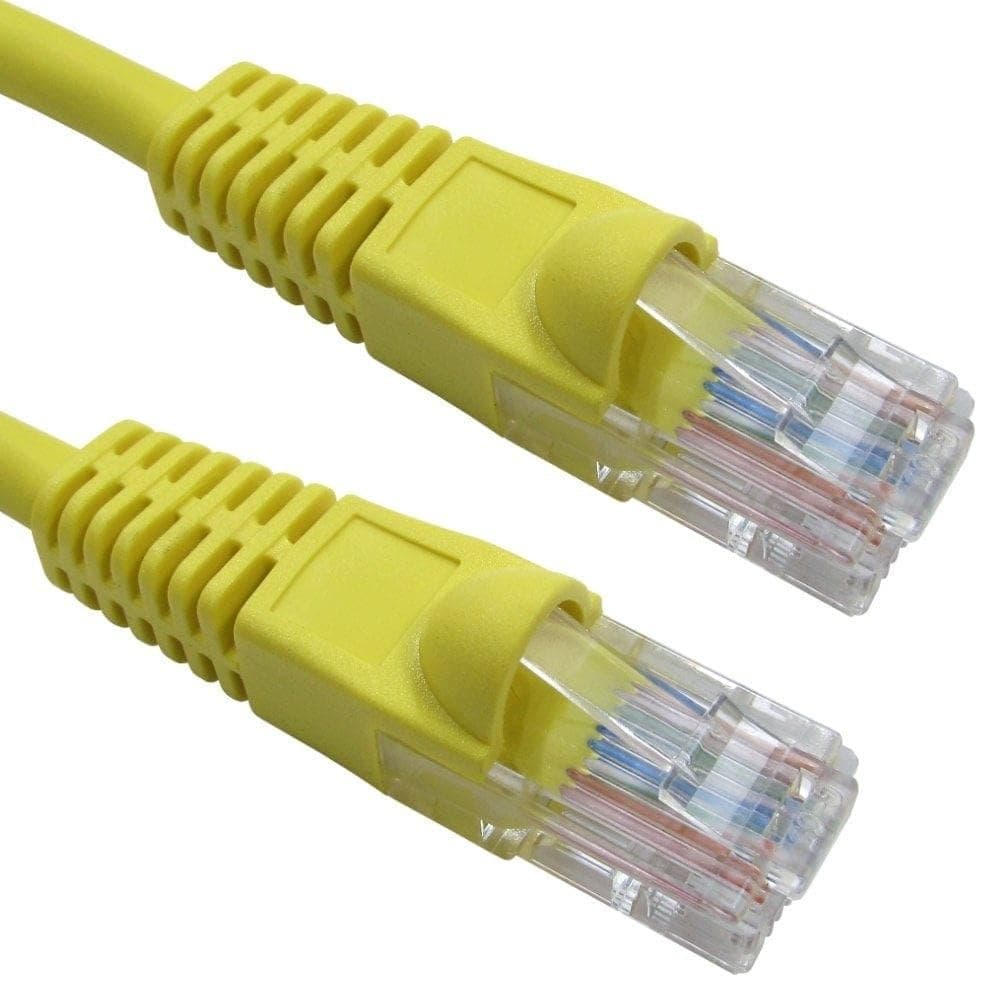 Cables Direct 1m CAT5E Patch Cable (Yellow) - Image 1