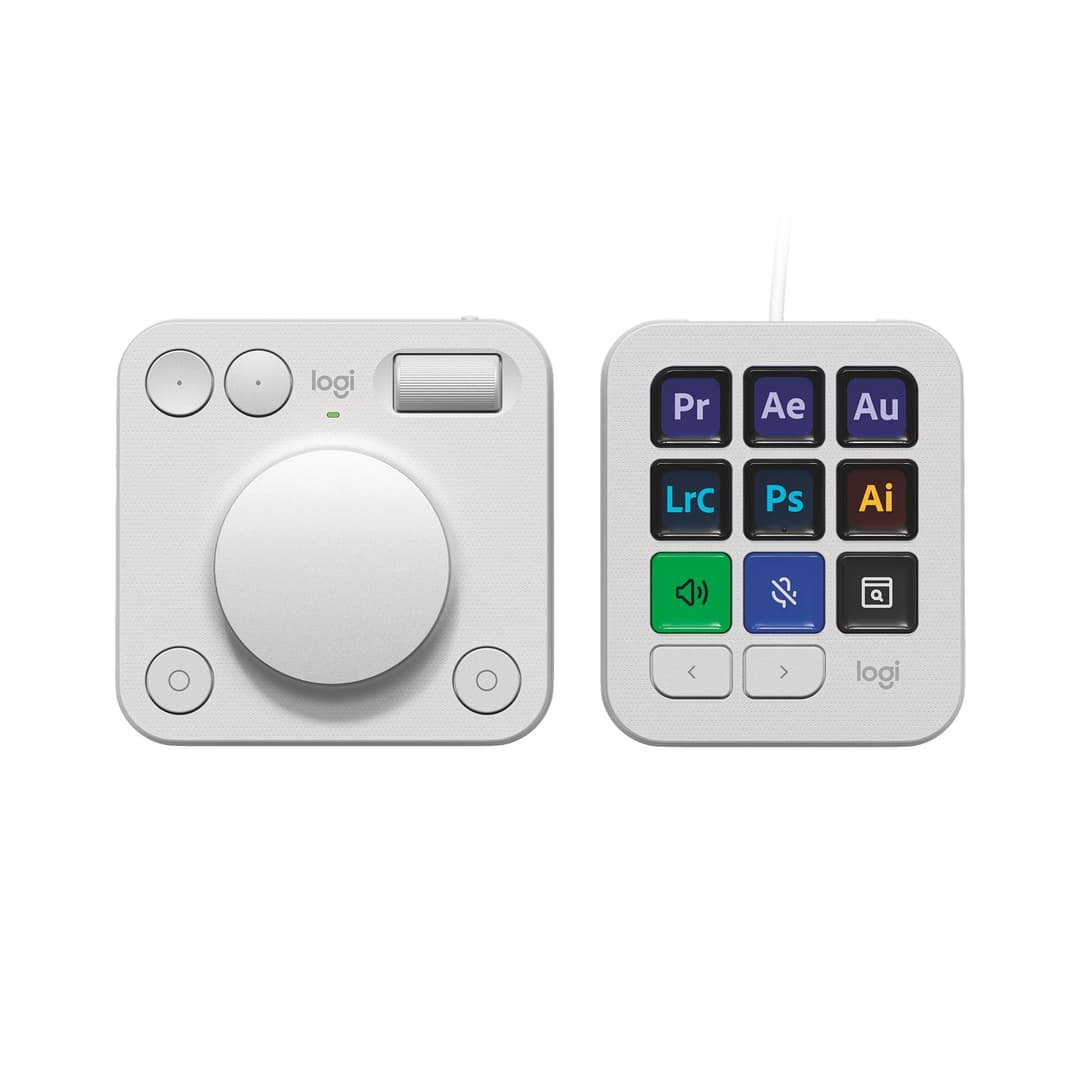 Logitech MX Creative Console Programmable Keypad - Pale Grey - Image 1