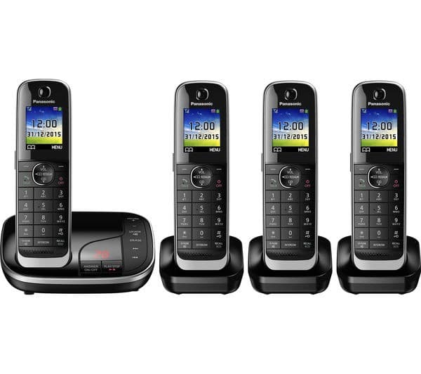 PANASONIC KX-TGJ324EB Cordless Phone with Answering Machine - Quad Handsets - Image 1