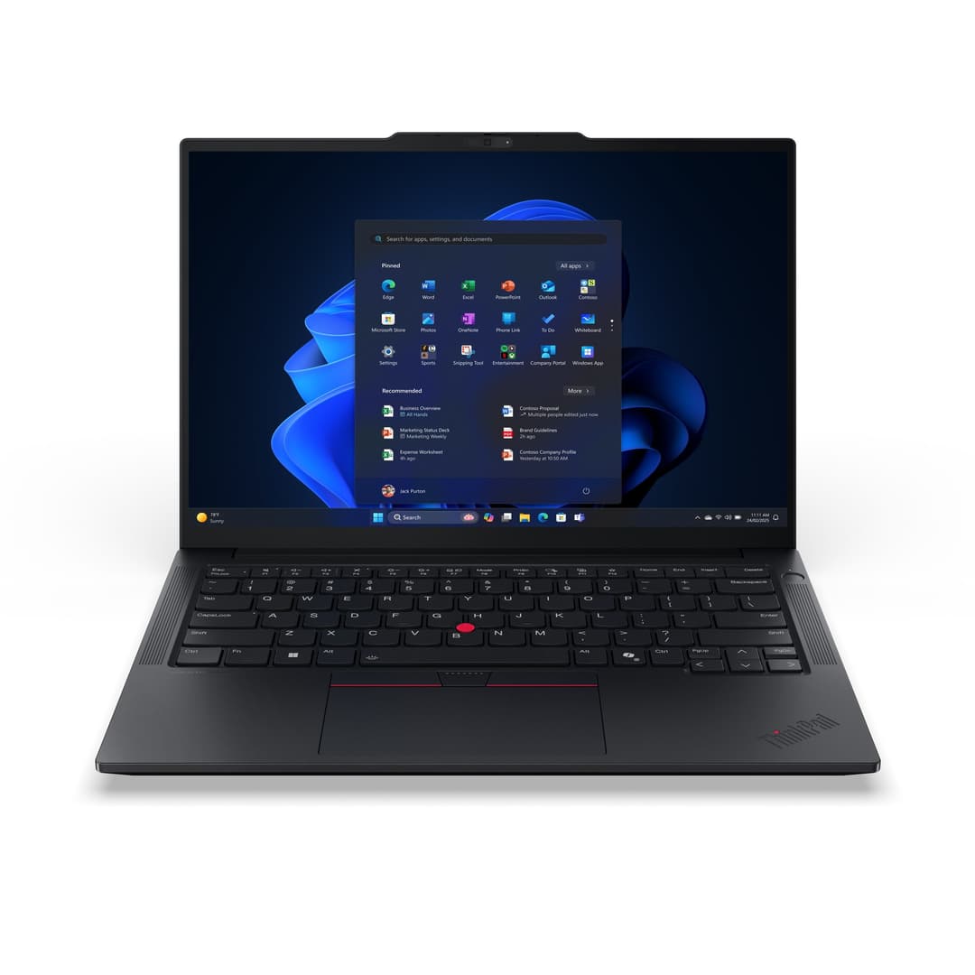Lenovo ThinkPad E14 Gen 7 (AMD) AMD Ryzen™ 5 220 Laptop 35.6 cm (14") WUXGA 16 GB DDR5-SDRAM 256 GB SSD Wi-Fi 6E (802.11ax) Windows 11 Pro Black English - Image 1