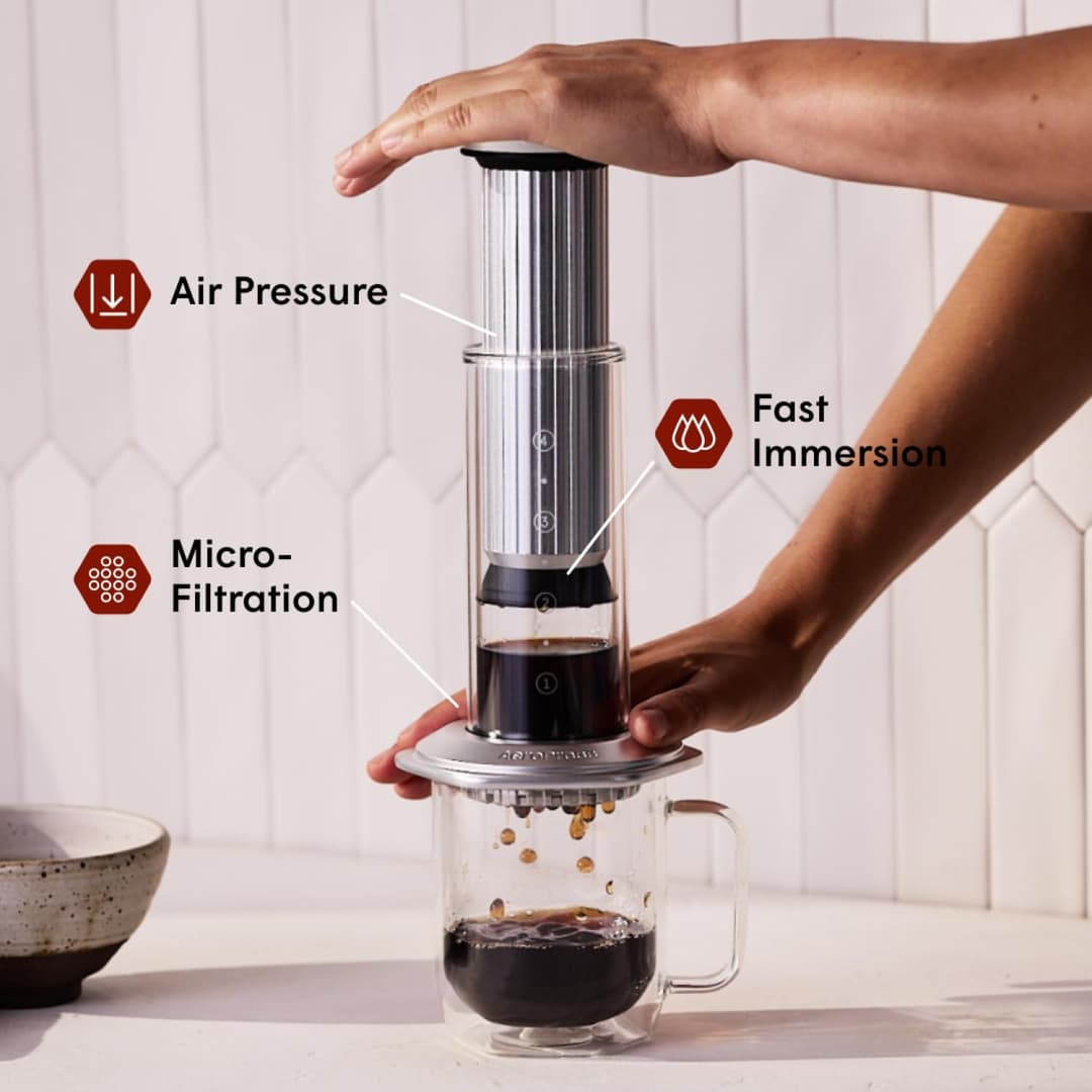 AeroPress Premium Coffee Press - Silver - Image 2