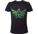 NINTENDO Legend of Zelda Green Triforce Logo T-Shirt - Medium, Black thumbnail 2