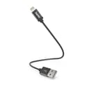 Hama USB-A to Lightning Charging Cable, Nylon, 0.2 m, Black thumbnail 1