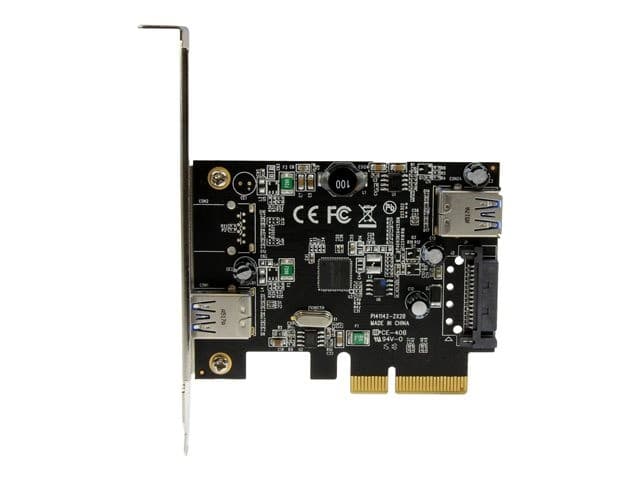 StarTech.com 2 Port USB 3.1 (10Gbps) Card - USB-A 1x External 1x Internal - PCIe USB 3.1 Card with Type-A - PCI Express (PEXUSB311EI) - USB adapter - PCIe x4 - USB 3.1 x 2 - Image 2