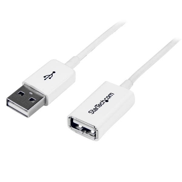 StarTech.com 1m White USB 2.0 Extension Cable A to A - M/F - Image 1