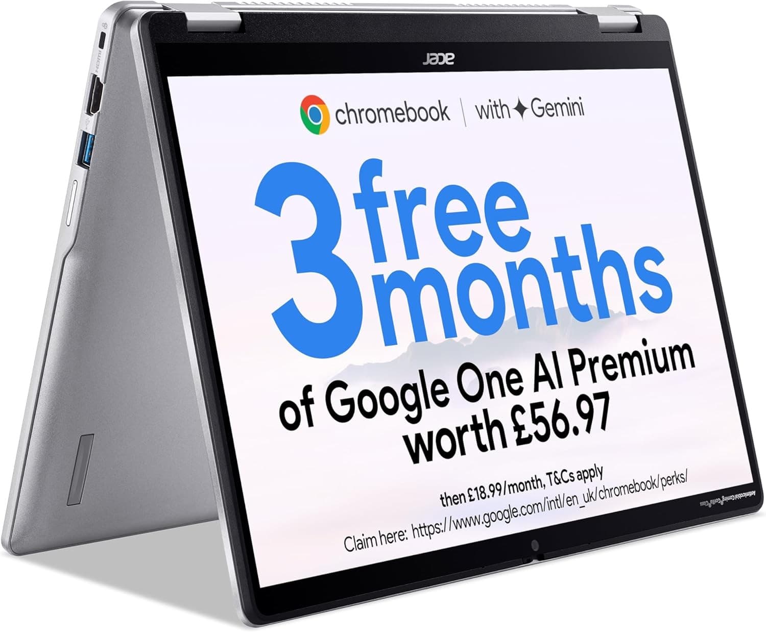 Acer Chromebook Spin 314 Intel Core i3-N305 8GB 128GB Silver