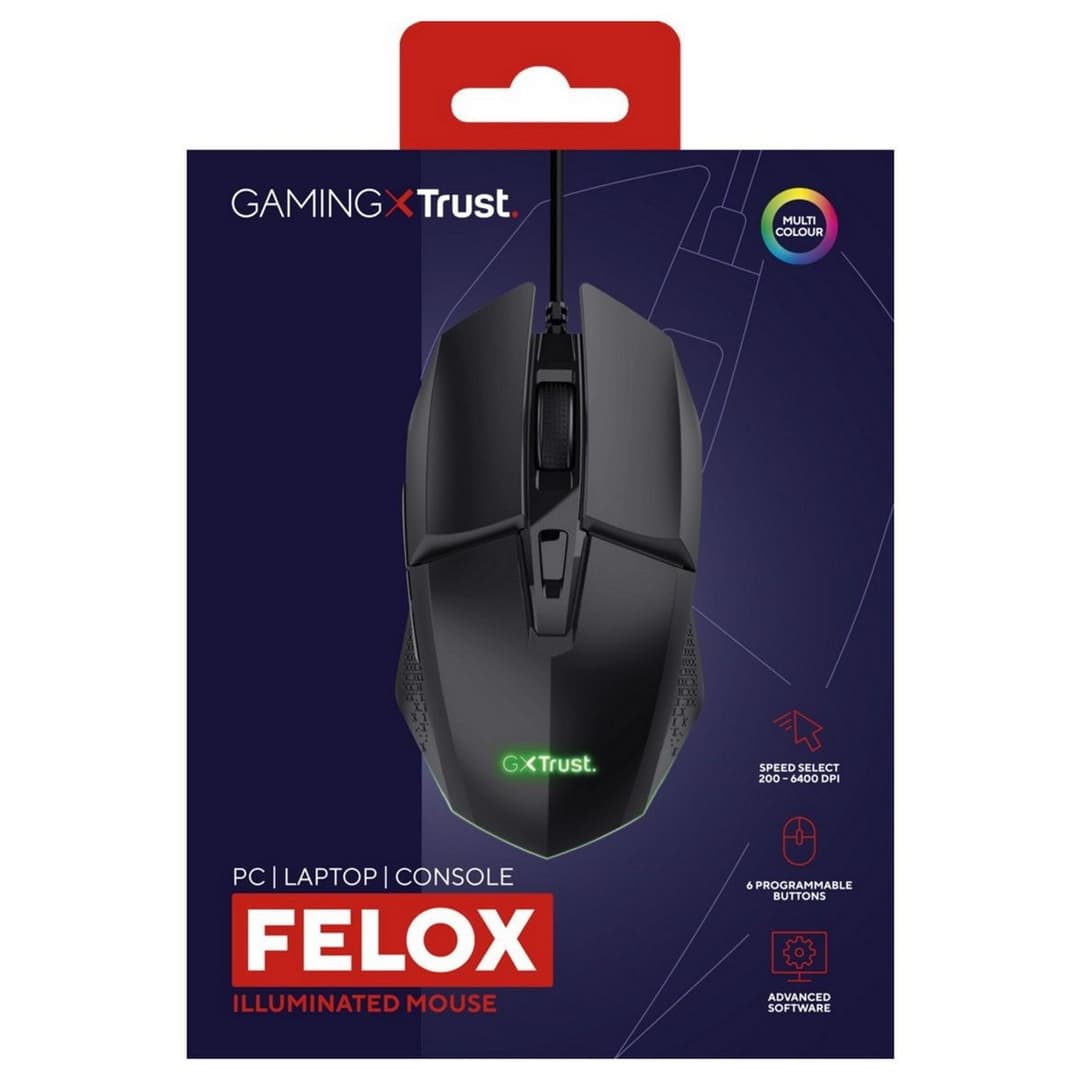 GXTrust GXT109 Felox Wired Gaming Mouse - Black - Image 6