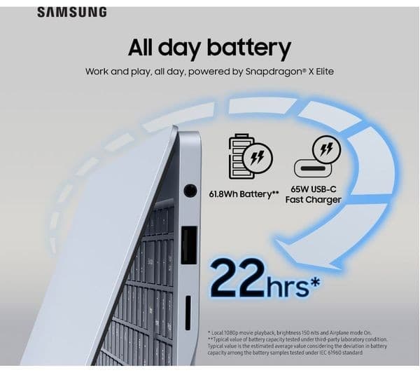 Samsung Galaxy Book4 Edge Snapdragon X Elite 512GB Sapphire Blue - Image 3