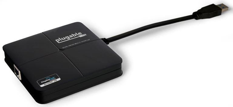 Plugable Technologies USB 3.0 Universal Mini Laptop Docking Station for Windows and Mac (Dual Video HDMI and DVI/VGA, Gigabit Ethernet) - Image 2