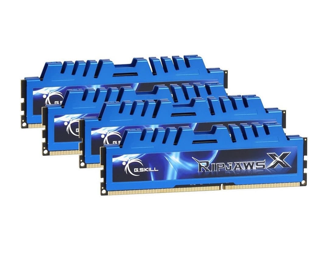 32GB G.Skill DDR3 PC3-12800 1600MHz RipjawsX Series (9-9-9-24) Quad Channel Kit 4x8GB - Image 1