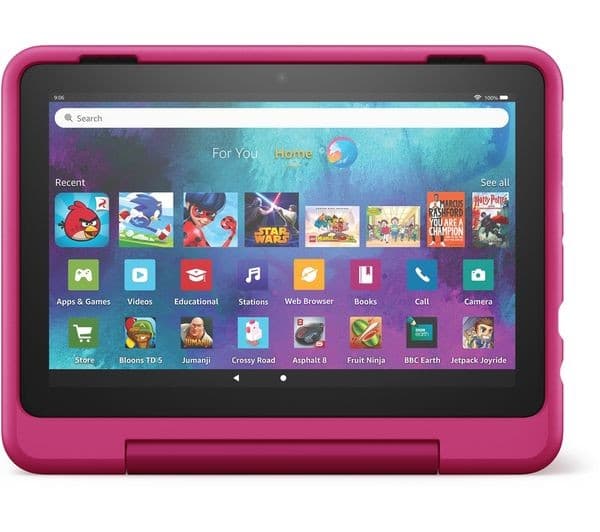 AMAZON Fire HD Pro 8" Kids (ages 6-12) Tablet (2022) - 32 GB, Pink - Image 1