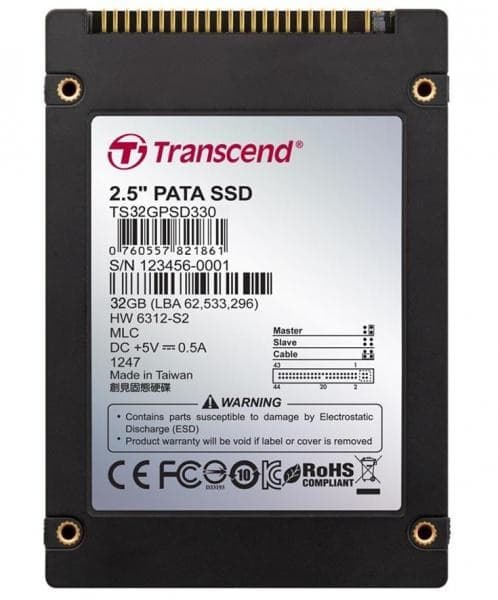 32GB Transcend PSD330 2.5-inch IDE Internal SSD Solid State Disk (MLC Flash) - Image 1