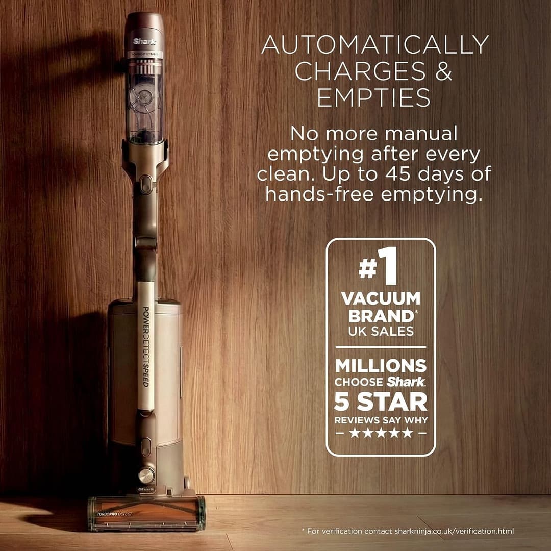 Shark PowerDetect Speed Luxe Collection Cordless Vacuum Cleaner IA3246UKTBR - Walnut - Image 3