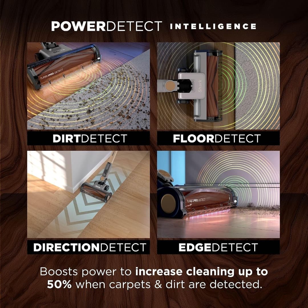 Shark PowerDetect Speed Luxe Collection Cordless Vacuum Cleaner IA3246UKTBR - Walnut - Image 7