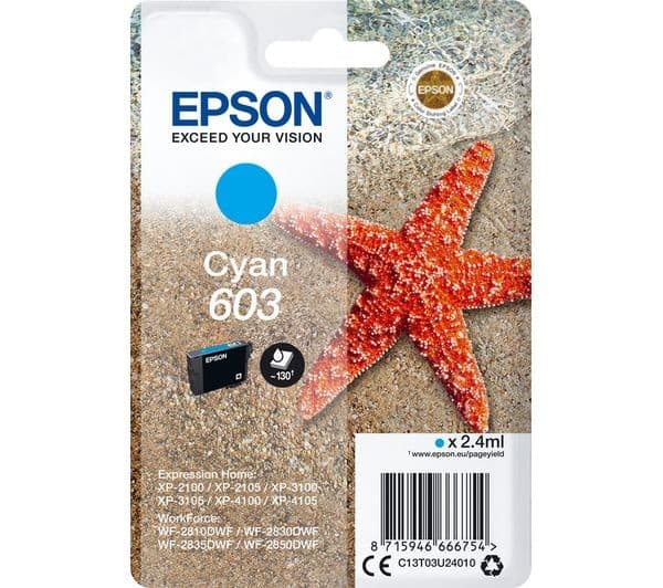 Epson 603 - cyan - original - ink cartridge - Image 1