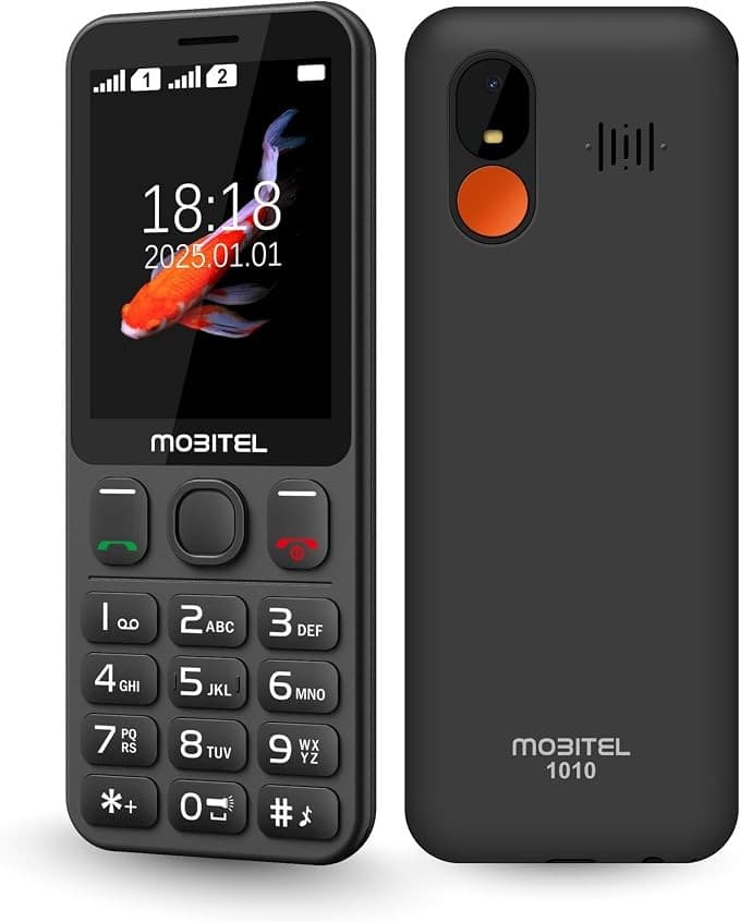 Mobitel 1010 4G Senior Mobile Phone with Large Display and SOS Button - Black - Image 1
