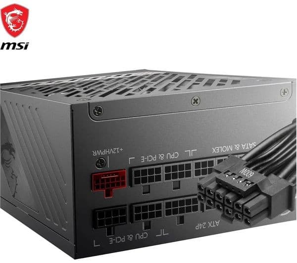MSI MPG A850G 850W ATX 3.0 Full Modular 80+ Gold PCIe 5.0 Compact Power Supply - Image 2